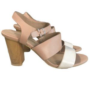 ARTURO CHIANG Strappy Sandals Heels Nude White 8.5